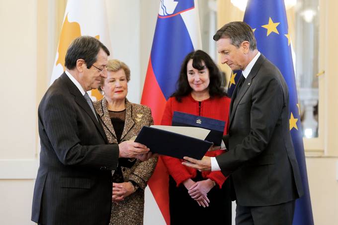 Presidents Pahor and Anastasiades seek stronger ties and more integrated Europe